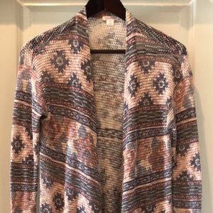 Navajo Print Cardigan Size Small